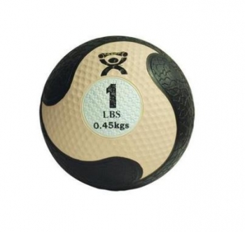 Medizinball aus Gummi - beige, 0,45 kg, CanDo®