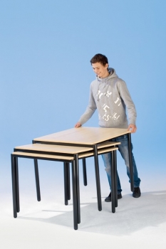 Stapelbarer Schultisch 140 x 70 cm, Melaminplatte