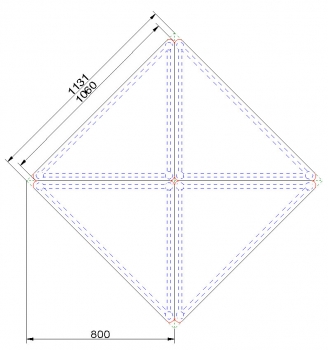 Dreiecktisch 113x80x80, Pythagoras M