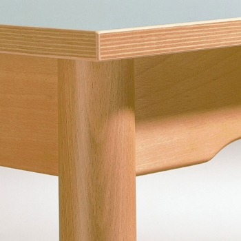 Rundfüße für Kindergartentisch mit Massivholzgestell (N112R)