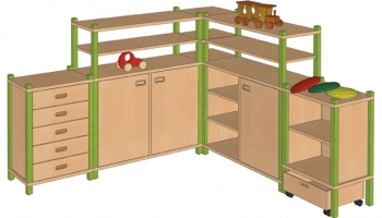 Kindergarten Regalsystem 