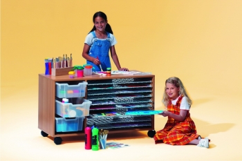 Trocknungswagen mit 3 hohen Boxen