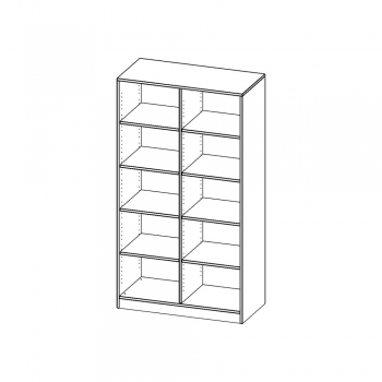 Schulranzenregal XL mit 10 Fächern B/H/T 105x169x35 cm