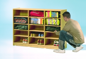 Schulranzenregal XL mit 15 Fächern B/H/T 156x169x35 cm