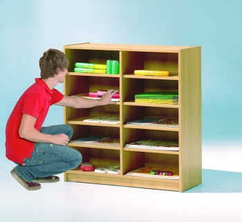 Schulranzenregal mit 10 Fächern B/H/T 94x98x35 cm