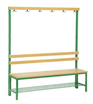 Umkleidebank 150 cm mit Schuhrost, einseitig