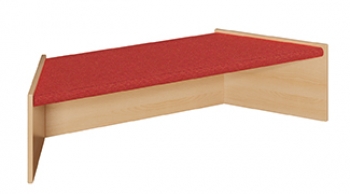 Trapezpodest, Spielpodest mit Tretford Teppich, Sitzhöhe 30 cm