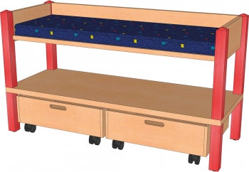 Stollenspielmöbel, Puppen-Wickelplatz mit 60 cm Höhe