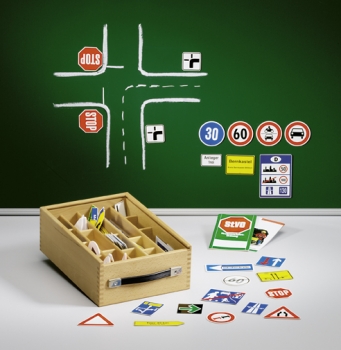 Tafel-Verkehrszeichen-Satz in Folientasche