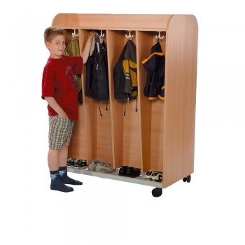 Garderobenwagen fahrbar mit 8 Fächern