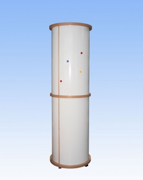 Litfaßsäule 220 cm mit Whiteboard- Oberfläche, fahrbar
