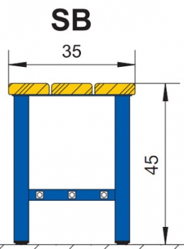 SB166 - Sitzbank einseitig, Länge 166mm