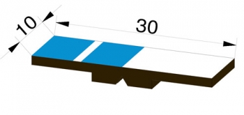 Kippmagnet, Magnetsymbol, 27-mittelblau (MS10X30-27)
