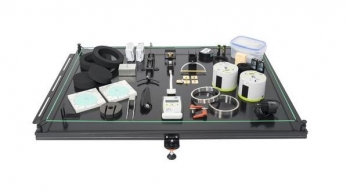 Luftkissentisch, mit Inkjet-Pucks