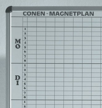 Klassenplan für 35 Klassen in weiss mit 8 Tagesstunden