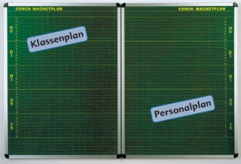 Stundenplantafel für 15 Klassen, 12 Tagesstunden, grün (CMP15-12)