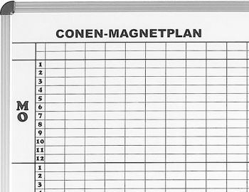 Klassenplan in weiss für 35 Klassen, mit 12 Tagesstunden