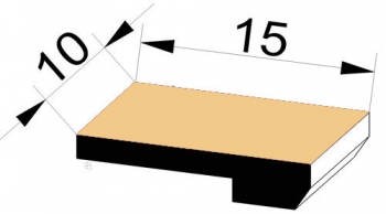 Kippmagnet, 10x15mm, 13-beige meliert