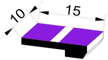 Kippmagnet, 10x15mm, 29-lila