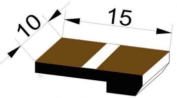 Kippmagnet, 10x15mm, 34-braun