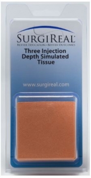 Simuliertes Gewebe mit drei Injektionstiefen