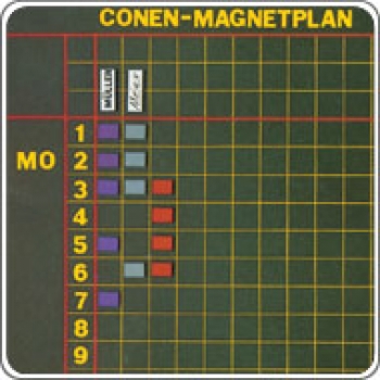 Personalplan Raumplan, 53 Spalten, grün mit 10 Tagesstunden (CMP-Z53-10)