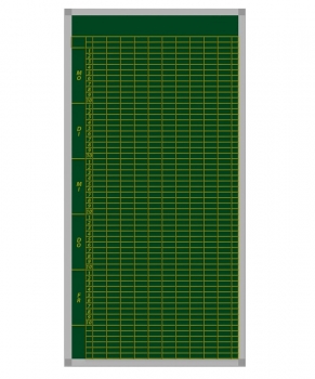 Klassenplantafel Basis, für 10 Klassen, 12 Tagesstunden, grün