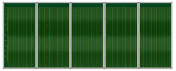 Klassenplantafel für 50 Klassen, 8 Tagesstunden, 5 Tafeln