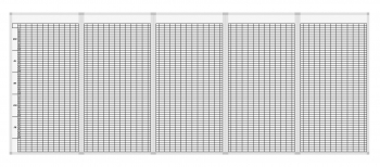 Klassenplantafel für 50 Klassen, 8 Tagesstunden, Set 5-teilig (CMP40-8WSet)