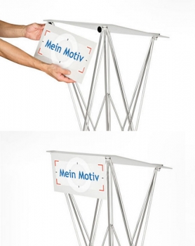 Spider Rednerpult - Werbeschild