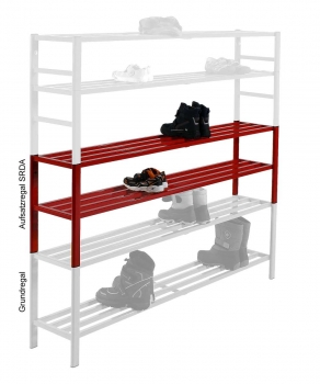 Aufsatzregal doppelt 133 cm, für Halbschuhe SRDA