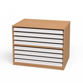 Bilderschrank als Unterschrank, 8 Schübe
