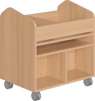 Kreativwagen Bastelwagen, Papierfächer DIN, 1 x A2, 4 x A4