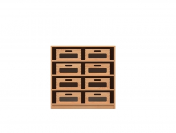 Korpusschrank BxHxT 82x80x40 cm mit 8 Materialkästen