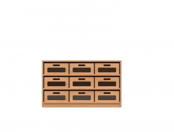 Korpusschrank BxHxT 102x60x40 cm mit 9 Materialkästen