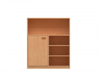 Korpusschrank mit Tür und offene Fächern