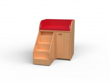 Wickelkommode mit ausfahrbarer Treppe und 1 Tür