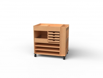 Kreativ- und Malwagen BxHxT 80 / 95 x 95 x 60 cm