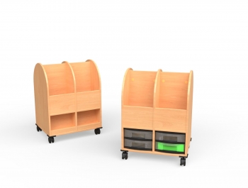 Bücherwagen 2-reihig