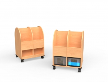 Bücherwagen 2-reihig