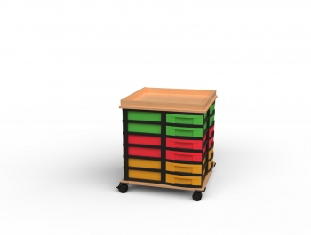 Quadrix Tower +, 24 flache Schübe