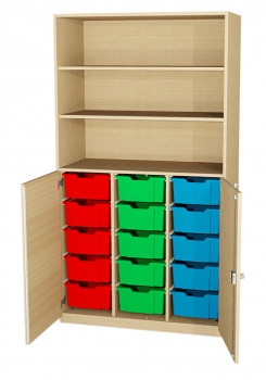 Materialschrank 15 hohe Boxen