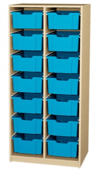 Materialschrank 14 hohe Boxen