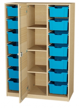 Materialschrank 14 hohe Boxen