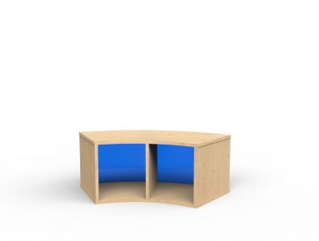 Sechstelkreisschrank mit Acrylwand