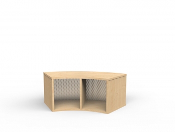 Sechstelkreisschrank mit Lochblech Außen