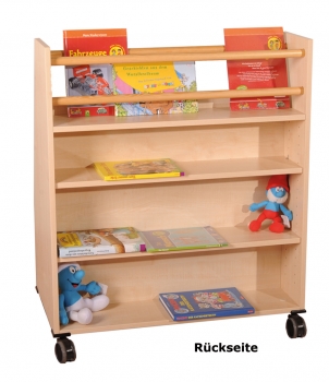 Etagenbücherwagen fahrbar BxHxT 92x98x50 cm