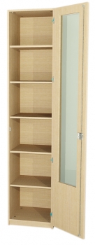 Schrank BxHxT 45x230x50+2 cm, Tür mit 2/3 Glasausschnitt