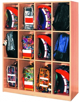 Schulranzen-Regal XXL mit 12 Fächern B/H/T 130x160x40 cm
