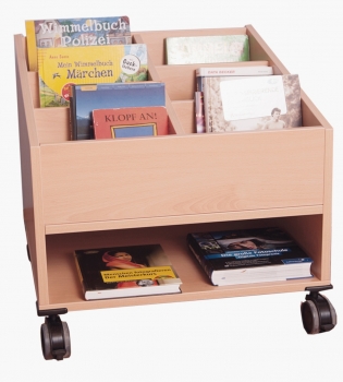 Büchertrog fahrbar BxHxT 60x45/60x60 cm